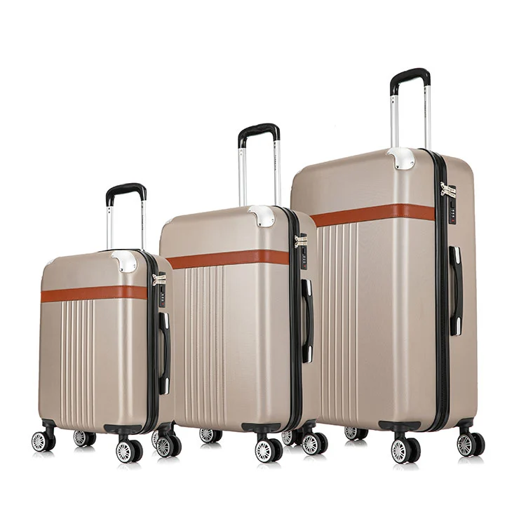 Retro batožina ABS s popruhmi z umelej kože